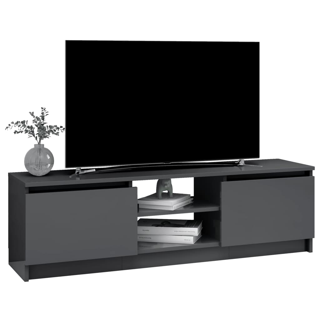 TV-Schrank Hochglanz-Grau 120x30x35,5 cm Holzwerkstoff