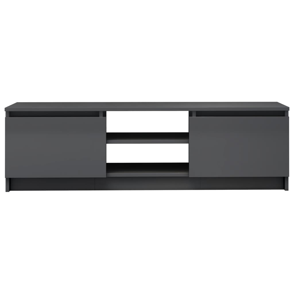 TV-Schrank Hochglanz-Grau 120x30x35,5 cm Holzwerkstoff