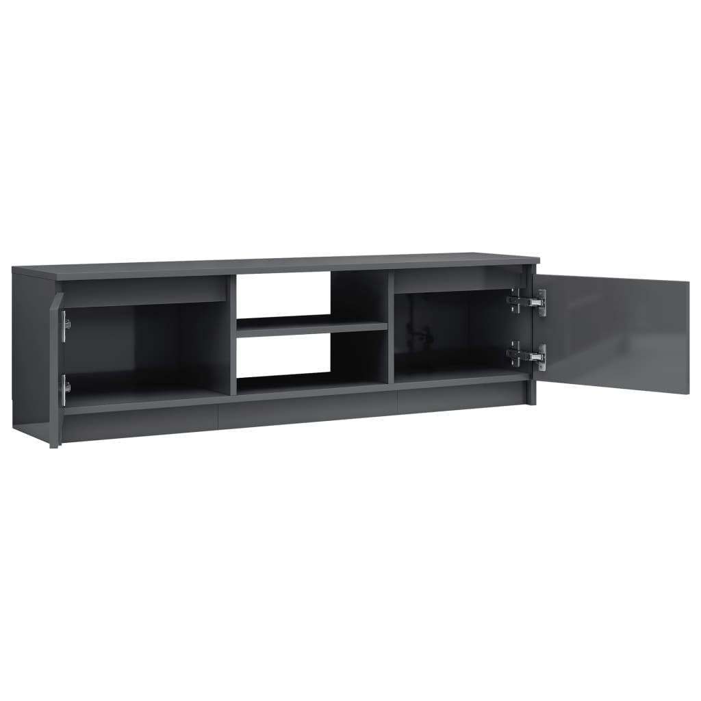 TV-Schrank Hochglanz-Grau 120x30x35,5 cm Holzwerkstoff