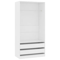Thumbnail for Kleiderschrank Weiß 100x50x200 cm Holzwerkstoff