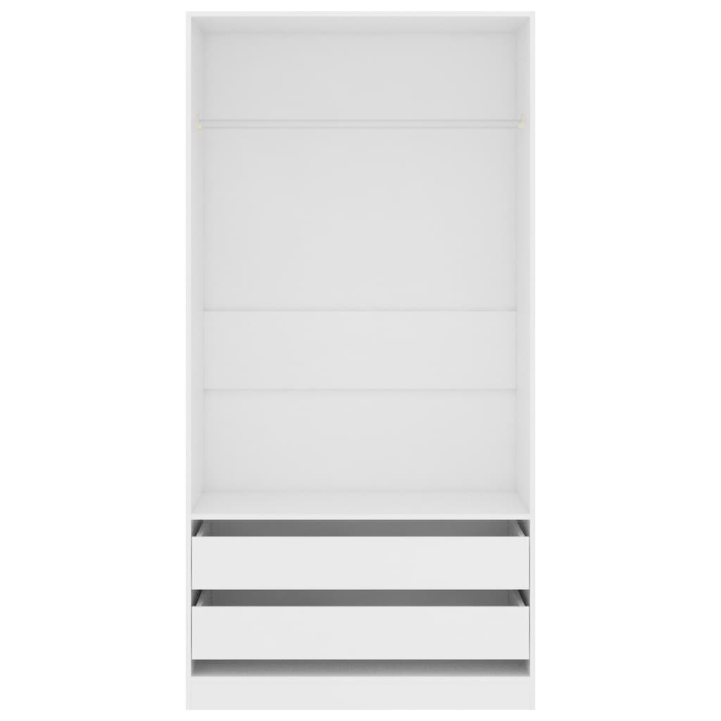 Kleiderschrank Weiß 100x50x200 cm Holzwerkstoff