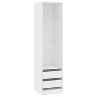 Thumbnail for Kleiderschrank mit Schubladen Weiß 50x50x200 cm Holzwerkstoff