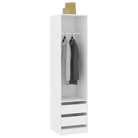 Thumbnail for Kleiderschrank mit Schubladen Weiß 50x50x200 cm Holzwerkstoff