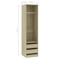 Thumbnail for Kleiderschrank mit Schubladen Sonoma-Eiche 50x50x200 cm