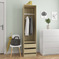 Thumbnail for Kleiderschrank mit Schubladen Sonoma-Eiche 50x50x200 cm
