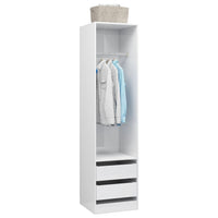 Thumbnail for Kleiderschrank mit Schubladen Hochglanz-Weiß 50x50x200 cm