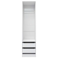 Thumbnail for Kleiderschrank mit Schubladen Hochglanz-Weiß 50x50x200 cm