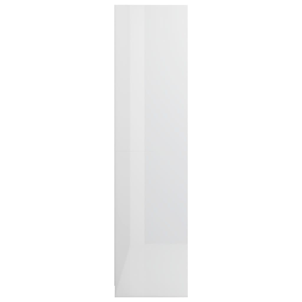 Kleiderschrank mit Schubladen Hochglanz-Weiß 50x50x200 cm