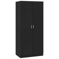 Thumbnail for Kleiderschrank Schwarz 80x52x180 cm Holzwerkstoff