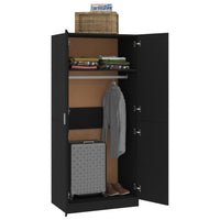 Thumbnail for Kleiderschrank Schwarz 80x52x180 cm Holzwerkstoff