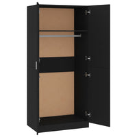 Thumbnail for Kleiderschrank Schwarz 80x52x180 cm Holzwerkstoff