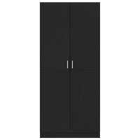 Thumbnail for Kleiderschrank Schwarz 80x52x180 cm Holzwerkstoff