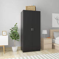 Thumbnail for Kleiderschrank Schwarz 80x52x180 cm Holzwerkstoff