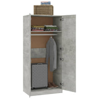 Thumbnail for Kleiderschrank Betongrau 80x52x180 cm Holzwerkstoff