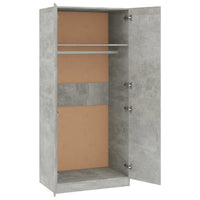 Thumbnail for Kleiderschrank Betongrau 80x52x180 cm Holzwerkstoff