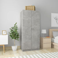 Thumbnail for Kleiderschrank Betongrau 80x52x180 cm Holzwerkstoff