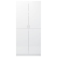 Thumbnail for Kleiderschrank Hochglanz-Weiß 80x52x180 cm Holzwerkstoff