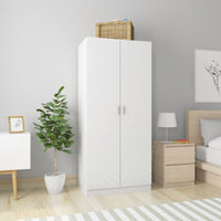 Thumbnail for Kleiderschrank Hochglanz-Weiß 80x52x180 cm Holzwerkstoff