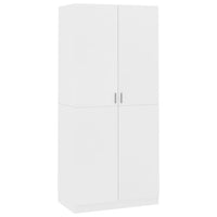 Thumbnail for Kleiderschrank Weiß 90x52x200 cm Holzwerkstoff