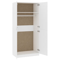 Thumbnail for Kleiderschrank Weiß 90x52x200 cm Holzwerkstoff