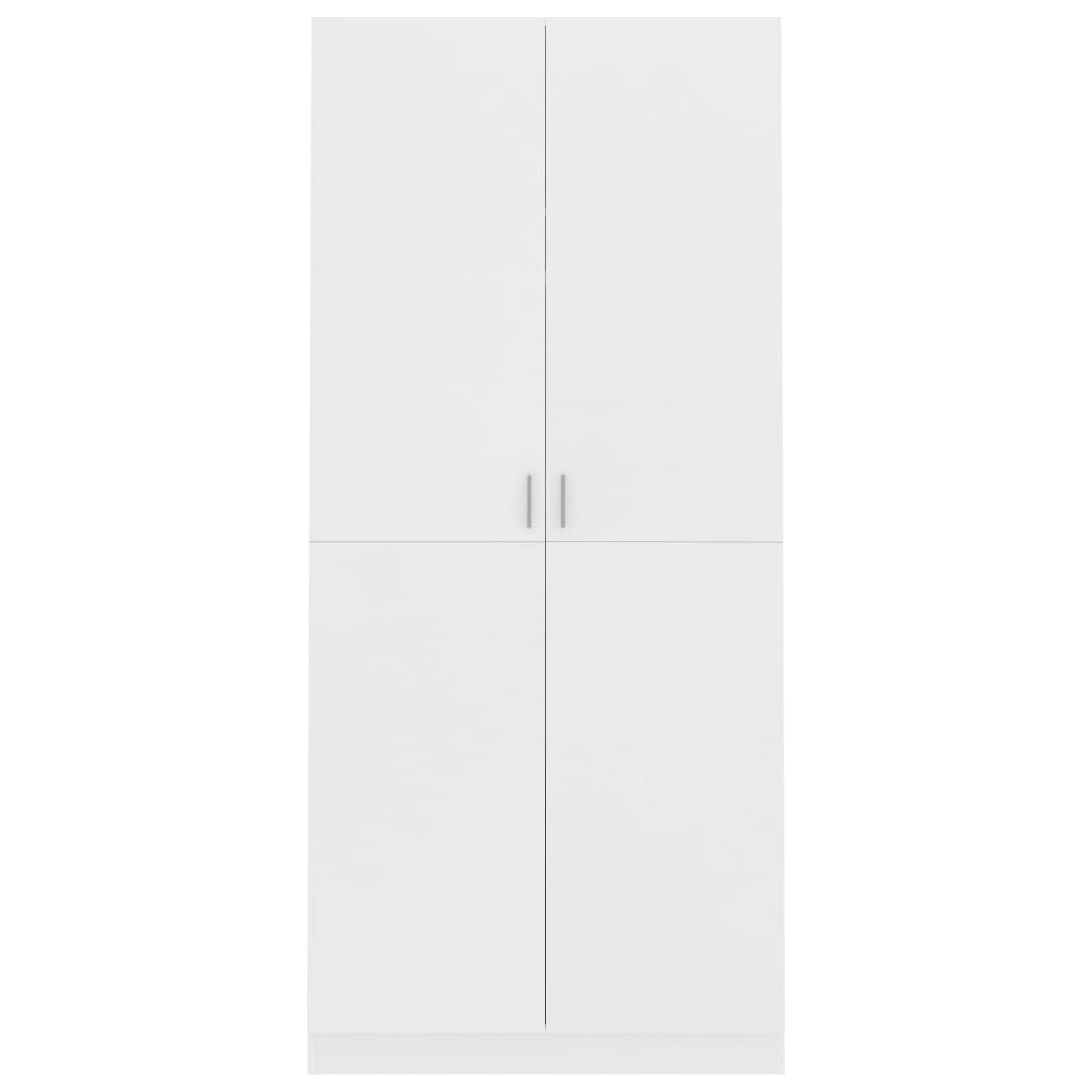 Kleiderschrank Weiß 90x52x200 cm Holzwerkstoff