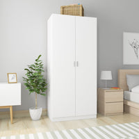Thumbnail for Kleiderschrank Weiß 90x52x200 cm Holzwerkstoff