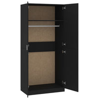 Thumbnail for Kleiderschrank Schwarz 90x52x200 cm Holzwerkstoff