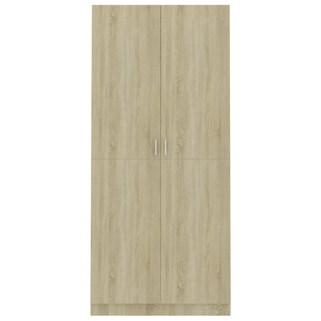 Kleiderschrank Sonoma-Eiche 90x52x200 cm Holzwerkstoff