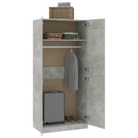 Thumbnail for Kleiderschrank Betongrau 90x52x200 cm Holzwerkstoff