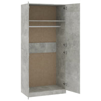 Thumbnail for Kleiderschrank Betongrau 90x52x200 cm Holzwerkstoff