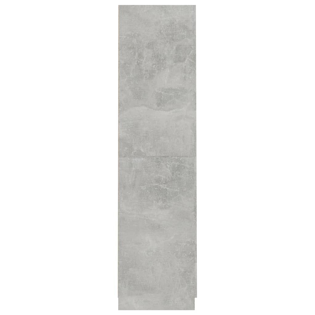 Kleiderschrank Betongrau 90x52x200 cm Holzwerkstoff
