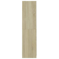 Thumbnail for Kleiderschrank Weiß Sonoma-Eiche 90x52x200 cm Holzwerkstoff