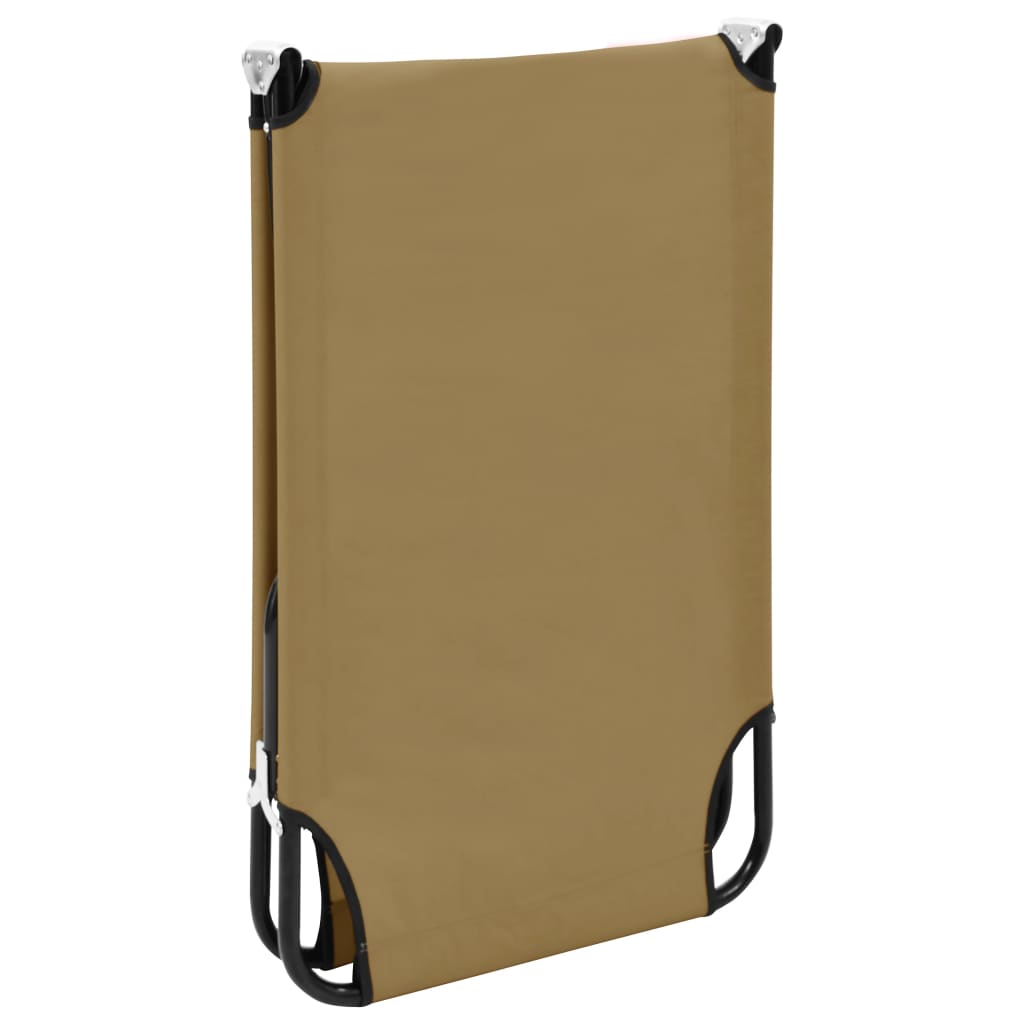 Klappbare Sonnenliege Taupe Stahl