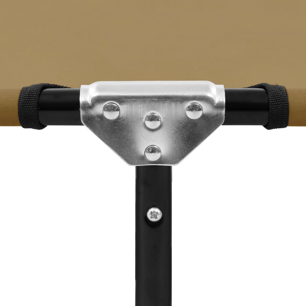 Klappbare Sonnenliege Taupe Stahl