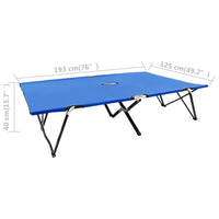 Thumbnail for Klappbare Sonnenliege für 2 Personen Blau Stahl