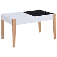 Thumbnail for 3-tlg. Kinder-Kreidetafel-Tisch und Stuhl-Set Schwarz und Weiß