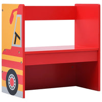 Thumbnail for 3-tlg. Kindertisch- und Stuhl-Set Feuerwehrauto-Design Holz