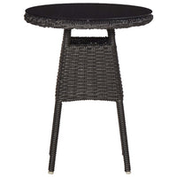 Thumbnail for 3-tlg. Garten-Bistro-Set mit Auflagen Poly Rattan Schwarz