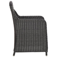 Thumbnail for 3-tlg. Garten-Bistro-Set mit Auflagen Poly Rattan Schwarz