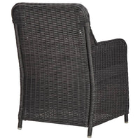 Thumbnail for 3-tlg. Garten-Bistro-Set mit Auflagen Poly Rattan Schwarz