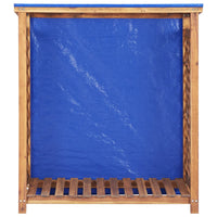 Thumbnail for Kaminholzregal 105x38x115 cm Akazie Massivholz