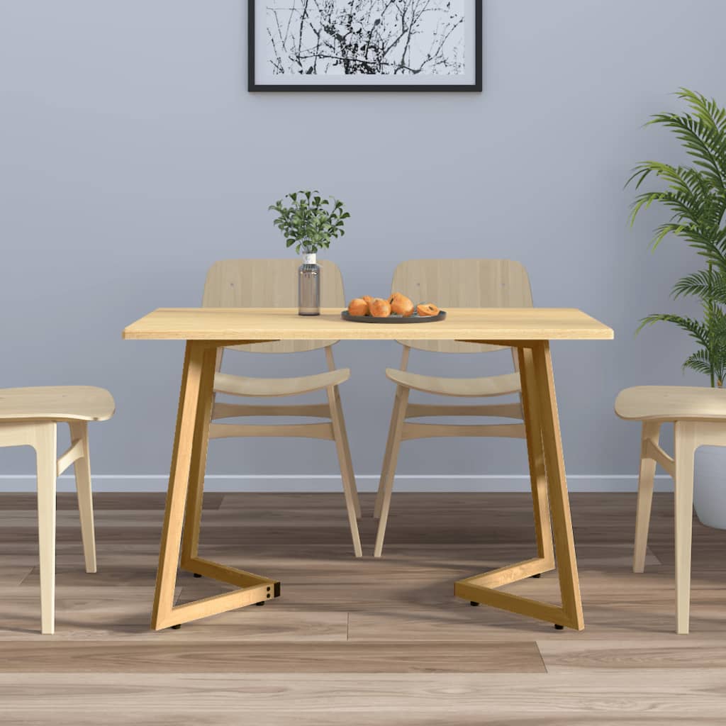 Esstisch Hellbraun 120x60x74 cm MDF und Eisen