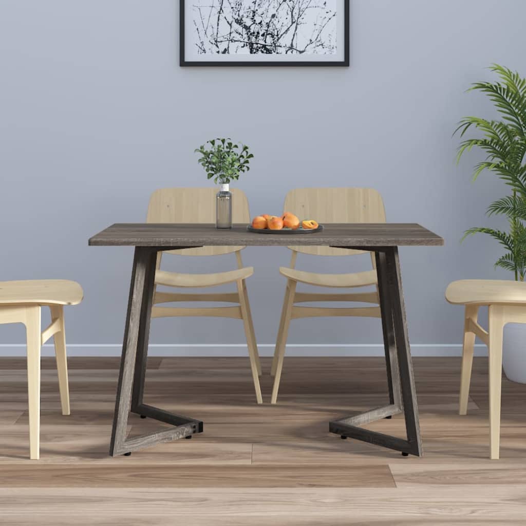 Esstisch Grau 120x60x74 cm MDF und Eisen