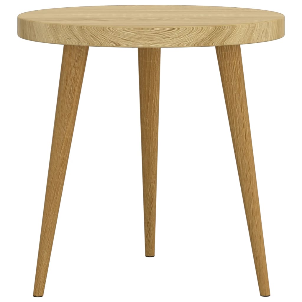 3-tlg. Beistelltisch-Set Hellbraun MDF und Eisen