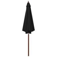 Thumbnail for Sonnenschirm mit Holz-Mast 300 x 258 cm Schwarz
