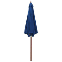 Thumbnail for Sonnenschirm mit Holz-Mast 300 x 258 cm Blau
