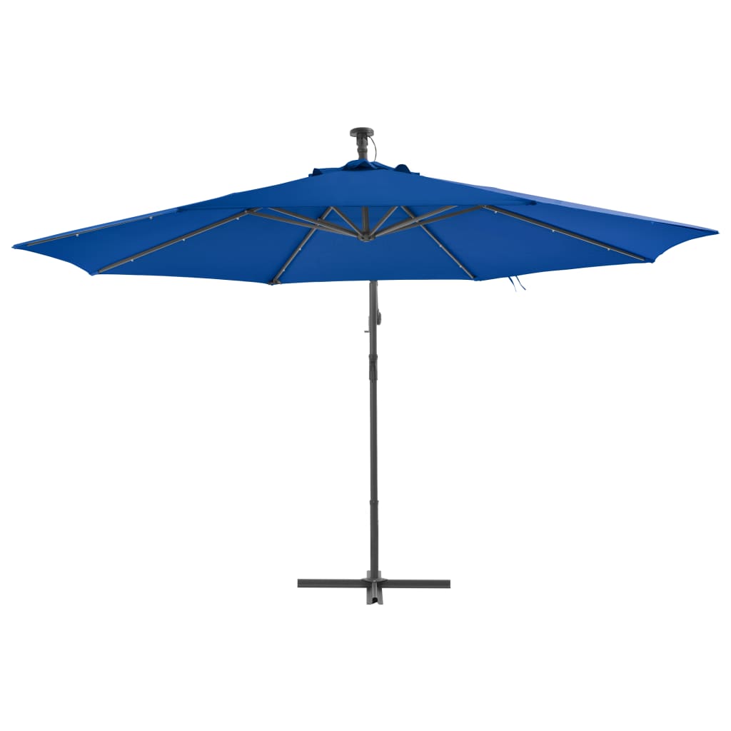 Ampelschirm mit Alu-Mast 350 cm Blau