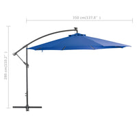 Thumbnail for Ampelschirm mit Alu-Mast 350 cm Blau