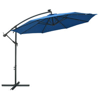 Thumbnail for Ampelschirm mit LED-Leuchten und Stahlmast 300 cm Azurblau