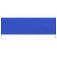 Thumbnail for 3-teiliges Windschutzgewebe 400 x 80 cm Azurblau
